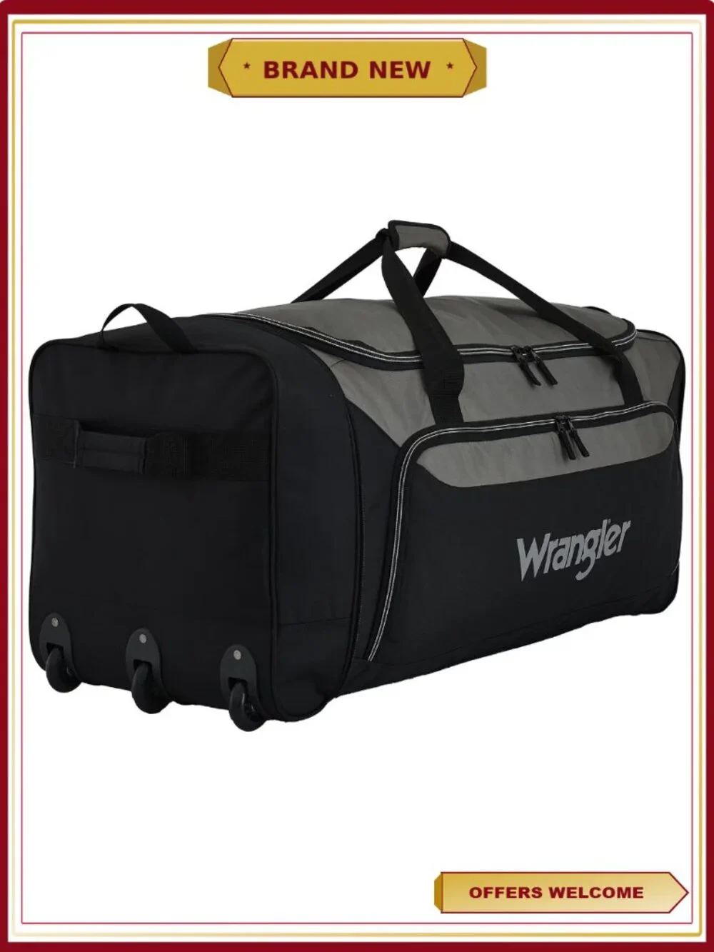 36in Jumbo Rolling Locker Duffel Bag with Wheels